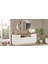 Loft Konsol 4 Kapaklı Raflı 180CM Çam-Beyaz 3