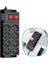 Isıya Dayanıklı Termal Akım Korumalı 2 Metre 16A 4000W 8li Priz ve 3 USB Li Uzatma Kablosu 1