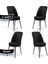Concept Dexa Serisi Üst Kalite Mutfak Sandalyesi Metal Siyah Iskeletli 4 Adet Sandalye 1