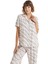 Kadın Gömlek Yaka Zebra Desen Pijama Takımı 5C1T0N18 5