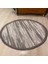 Motto Mot 01 Grey Beyaz 120*120 cm Yuvarlak Halı 1