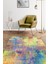 Pastel Sanatı Çok Renkli Mutfak Halısı Soyut Desenli Salon Halısı Modern Pastel Renkli Halı 1