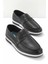 Siyah Leather Erkek Loafer Ayakkabı E01811029903 1