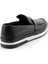 Siyah Leather Erkek Loafer Ayakkabı E01811029903 4