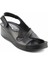 Siyah Leather Kadın Sandalet K05278604403 3