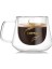 Çift Duvar Cam Bardak Isıya Dayanıklı Çay Kahve Kupa Kolu ile Taşınabilir Şeffaf Bira Kupa Viski Cam Kupası Drinkware Kupalar | Kokteyl Cam (Yurt Dışından) 3