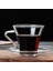 Şeffaf Cam Kahve Fincanı Daire Setleri Ev Italyan Espresso Basit Taşıma Kolu Isıya Dayanıklı Süt Suyu Cam Çay Fincanı Kupa | Şeffaf (Yurt Dışından) 3