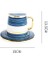 Kahve Kupası ve Kapak Kaşıkla Set Blue Phnom Penh Su Eşyaları Nordic Seramik Kupa Tatil Düğün Hediyeleri Home Mutfak Drinkware | Kupalar (Yurt Dışından) 1