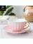 Pembe Sevimli Yaratıcı Porselen Kupası ve Tabağı Seramik Basit Çay Setleri Modern Tasarım Kahve Kupaları Tazas Para Kafe | Kahve Kupası ve tabak Setleri (Yurt Dışından) 3
