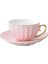 Pembe Sevimli Yaratıcı Porselen Kupası ve Tabağı Seramik Basit Çay Setleri Modern Tasarım Kahve Kupaları Tazas Para Kafe | Kahve Kupası ve tabak Setleri (Yurt Dışından) 4