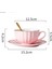Pembe Sevimli Yaratıcı Porselen Kupası ve Tabağı Seramik Basit Çay Setleri Modern Tasarım Kahve Kupaları Tazas Para Kafe | Kahve Kupası ve tabak Setleri (Yurt Dışından) 5