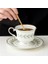 Vintage Seramik Kahve Fincanı ve Tabağı Porselen El Boyalı Altın Ingilizce Öğleden Sonra Çay Bardağı ve Sacer Tazza Colazione Drinkware | Kahve Kupası ve tabak Setleri (Yurt Dışından) 2