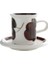 Beyaz Çömlekçilik Vintage Nordic Coffee Fincan Latte Cam Seyahat Modern Espresso Bardak ve Tabağı Porselen Drinkware | Kahve Kupası ve tabak Setleri (Yurt Dışından) 1
