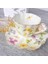Kullanımlık Beyaz Kahve Fincanı Zarif Cappuccino Sevimli Mate Fincan Kahvaltı Seti Çay Kupası Kullanımlık | Teacup tabak Setleri (Yurt Dışından) 2