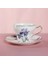 Ingiliz Retro Kahve Fincanları ve Tabağı Altın Kolu ile Set Seramik Cappuccino Öğleden Sonra Çay Bardağı Çay Seti ile Hediye Kutusu Drinkware | (Yurt Dışından) 5