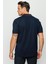 Erkek Fermuarlı Polo Yaka T-Shirt Lacivert 4