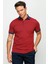 Erkek Polo Yaka Cepli Jakarlı Tshirt Bordo 1