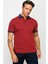 Erkek Polo Yaka Cepli Jakarlı Tshirt Bordo 2