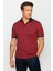 Erkek Polo Yaka Yelken Desenli T-Shirt Bordo 1
