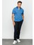 Erkek Polo Yaka Cepli Jakarlı Tshirt Saks 3