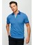 Erkek Polo Yaka Cepli Jakarlı Tshirt Saks 5