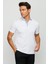 Erkek Polo Yaka Düğmeli Cepli T-Shirt Beyaz 3