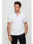 Erkek Polo Yaka Düğmeli Cepli T-Shirt Beyaz 5