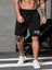 Erkek Siyah Penye Los Angeles Baskılı Şort-Daxis Sportwear Company 2