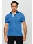 Erkek Polo Yaka Yelken Desenli T-Shirt Saks 3