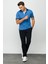 Erkek Polo Yaka Yelken Desenli T-Shirt Saks 5