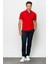 Erkek Polo Yaka Düğmeli Cepli T-Shirt Kırmızı 3
