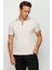 Erkek Fermuarlı Polo Yaka T-Shirt Taş 4