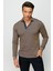 Erkek Polo Yaka Uzun Kollu Sweatshirt S.kahve 5