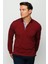 Erkek Polo Yaka Uzun Kollu Sweatshirt Bordo 2