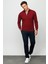 Erkek Polo Yaka Uzun Kollu Sweatshirt Bordo 4