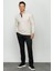Erkek Polo Yaka Uzun Kollu Sweatshirt Taş 2