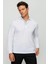 Erkek Polo Yaka Uzun Kollu Sweatshirt Beyaz 1