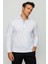 Erkek Polo Yaka Uzun Kollu Sweatshirt Beyaz 2