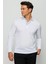 Erkek Polo Yaka Uzun Kollu Sweatshirt Beyaz 4