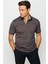 Erkek Polo Yaka Jakarlı Cepli T-Shirt Kahve 1