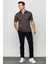 Erkek Polo Yaka Jakarlı Cepli T-Shirt Kahve 3