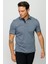 Erkek Polo Yaka Jakarlı Cepli T-Shirt Füme 1