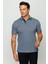 Erkek Polo Yaka Jakarlı Cepli T-Shirt Füme 2