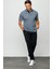 Erkek Polo Yaka Jakarlı Cepli T-Shirt Füme 4