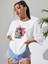 Kadın Sevimli Kedi Baskılı Oversize Tshirt Daxis Sportwear Company 4