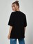 Oversize Unisex Gülen Yüz Baskılı Siyah Tshirt- Daxis Sportwear Company 2