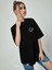Oversize Unisex Gülen Yüz Baskılı Siyah Tshirt- Daxis Sportwear Company 4