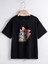 Kadın Sevimli Kedi Baskılı Oversize Tshirt Daxis Sportwear Company 2
