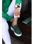 - Yeşil Süet Bağcıklı Sneakers Erkek Ayakkabı 2