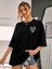 Kadın Küçük Kalp Baskılı Oversize Tshirt Daxis Sportwear Company 1